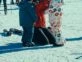 Antonia la hija de Verónica Lozano esquiando