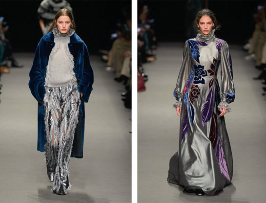 Para Alberta Ferretti en este invierno 2022 reinarán las texturas y el color