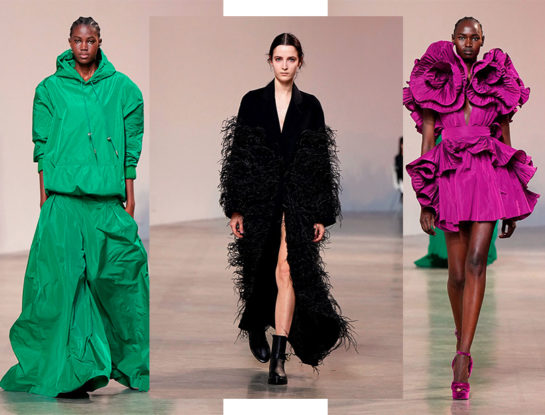 Verde, negro y fucsia: una fiesta de color con este trío que promete conquistar el invierno 2022