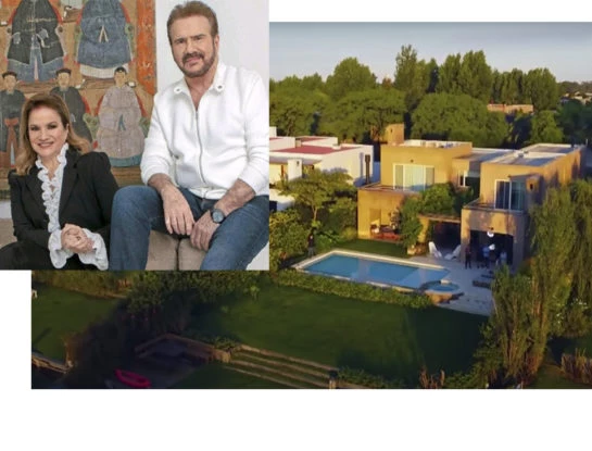 La casa de verano estilo rústico de los Pimpinela: tiene piscina, fogonero y vistas a un lago natural