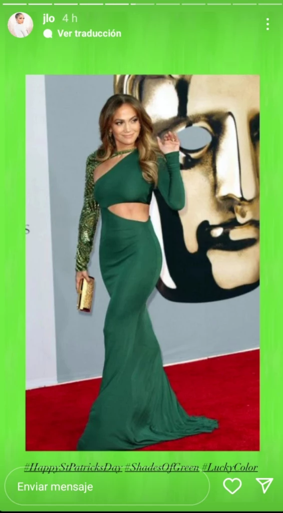 Jennifer López en verde