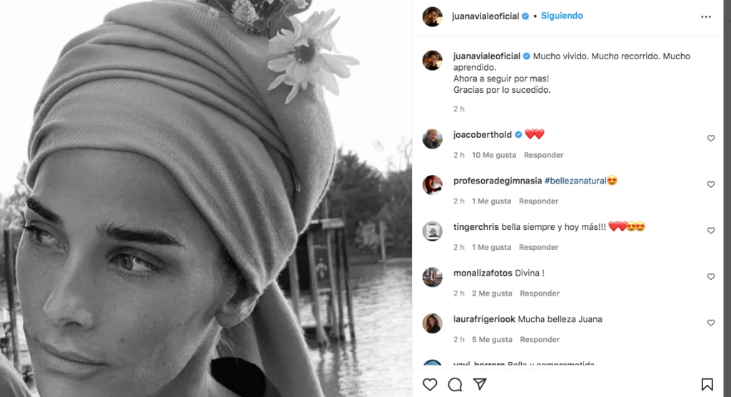 Juana Viale y su posteo en Instagram por su cumpleaños