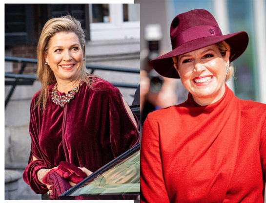 Máxima apostó en la misma semana por una paleta monocromática de color rojo
