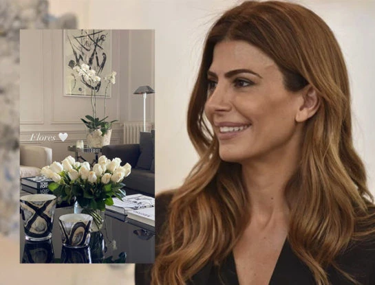 Súper chic y en blanco & negro: así es el living del departamento de Juliana Awada