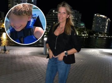 María Carolina Giménez Aubert y su hijo Francisco Paquito Linder