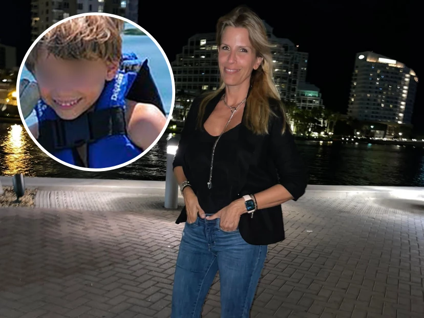 María Carolina Giménez Aubert y su hijo Francisco Paquito Linder