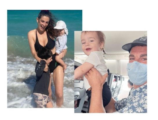 Juana Repetto y Sebastián Graviotto viajaron a Miami con sus hijos para una "sorpresa" familiar