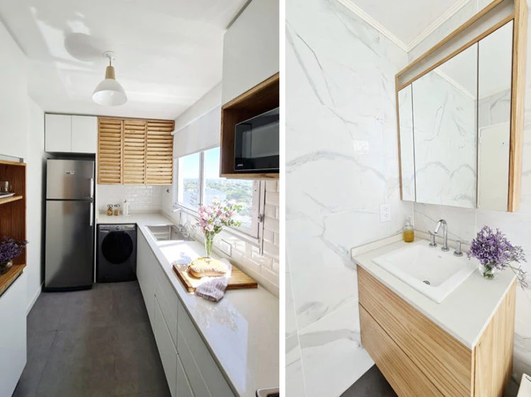 ¡Divinos! Así se transformaron una cocina y un baño en espacios súper ...