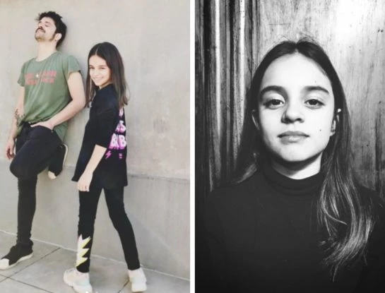 Así está Aurora, la hija de Felipe Colombo: tiene 12 años, toca el ukelele y es el orgullo de su papá