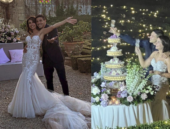 La sofisticada boda de cuento de Giovanni Simeone, el hijo de Caro Baldini y Cholo Simeone: fue en una villa de los Medici en Florencia y tuvo detalles de lujo como servilletas con iniciales en oro y fuegos artificiales