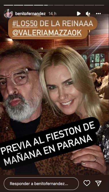 VALERIA MAZZA CON BENITO FERNANDEZ