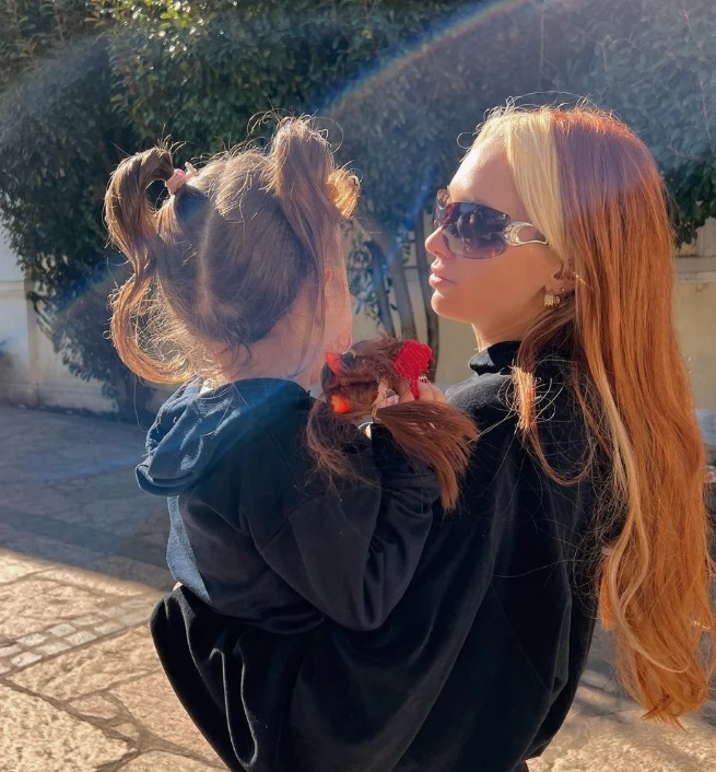 La Joaqui con su hija