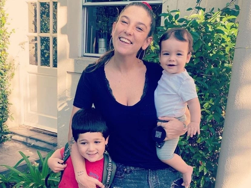 Juana Repetto y sus hijos