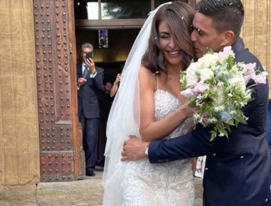 Así fue el espectacular vestido de novia de Giulia Coppini, la mujer de Giovanni Simeone, el hijo de Cholo Simeone y Carolina Baldini