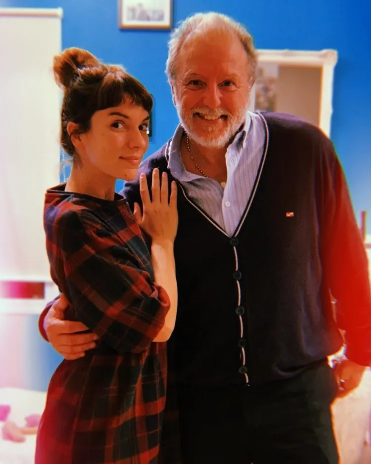 Gimena Accardi con su papá