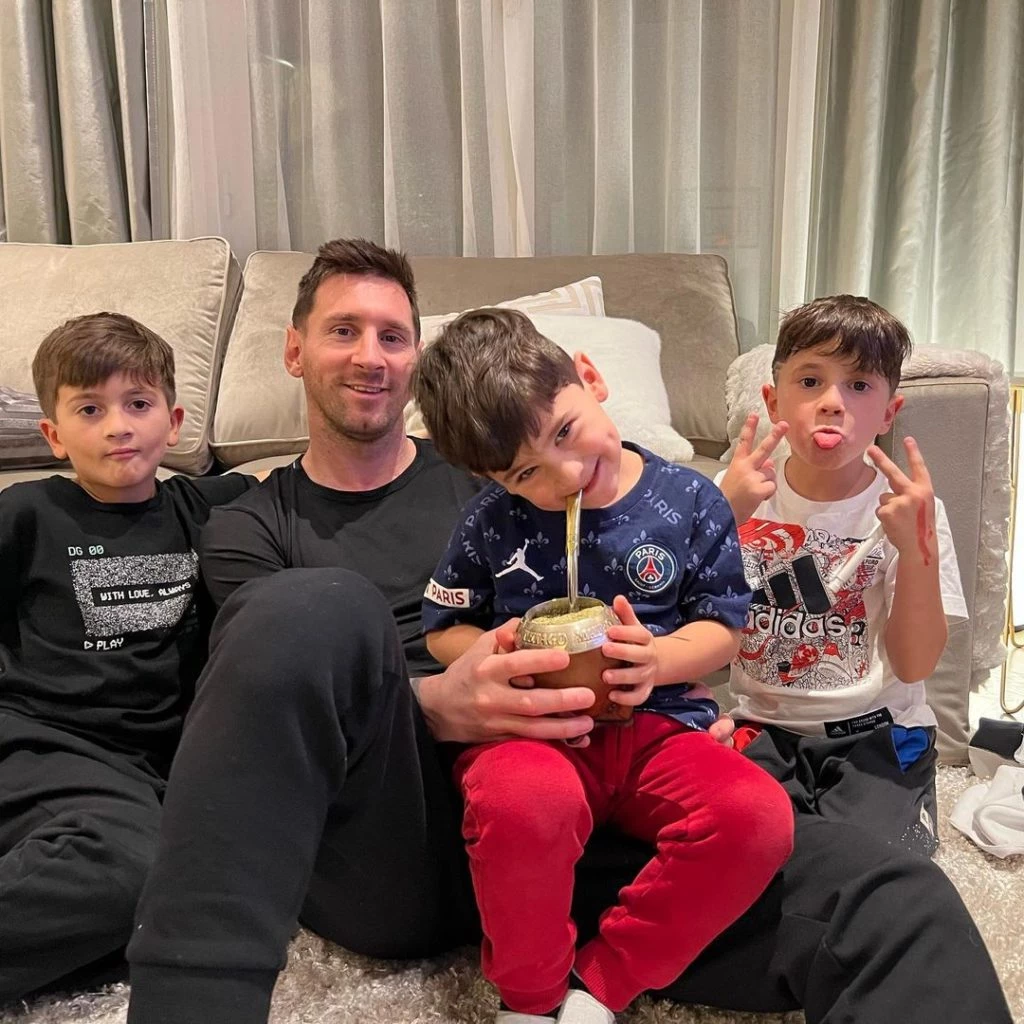Messi con familia