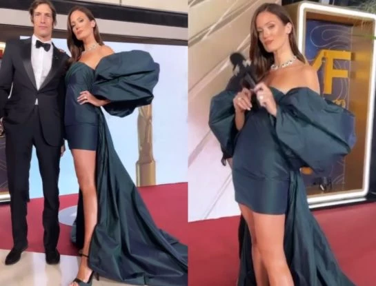 Martín Fierro 2022: el espectacular look de Paula Chaves para la conducción de la red carpet y el especial mensaje de su abuelo