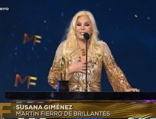 Susana Giménez recibió el Martín Fierro de Brillante y le dedicó unas palabras especiales a Mirtha Legrand