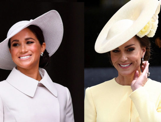 Duelo de estilo: Meghan Markle y Kate Middleton compitieron con sus looks en la celebración que se hizo por la reina Isabel en la catedral