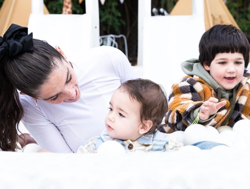 Juana Repetto y sus hijos Toribio y Belisario