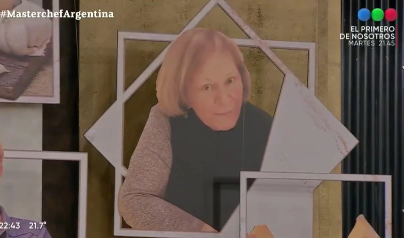 La gigantografía de Ana en "Masterchef Celebrity 3"