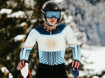 Tiziano Gravier esquiando