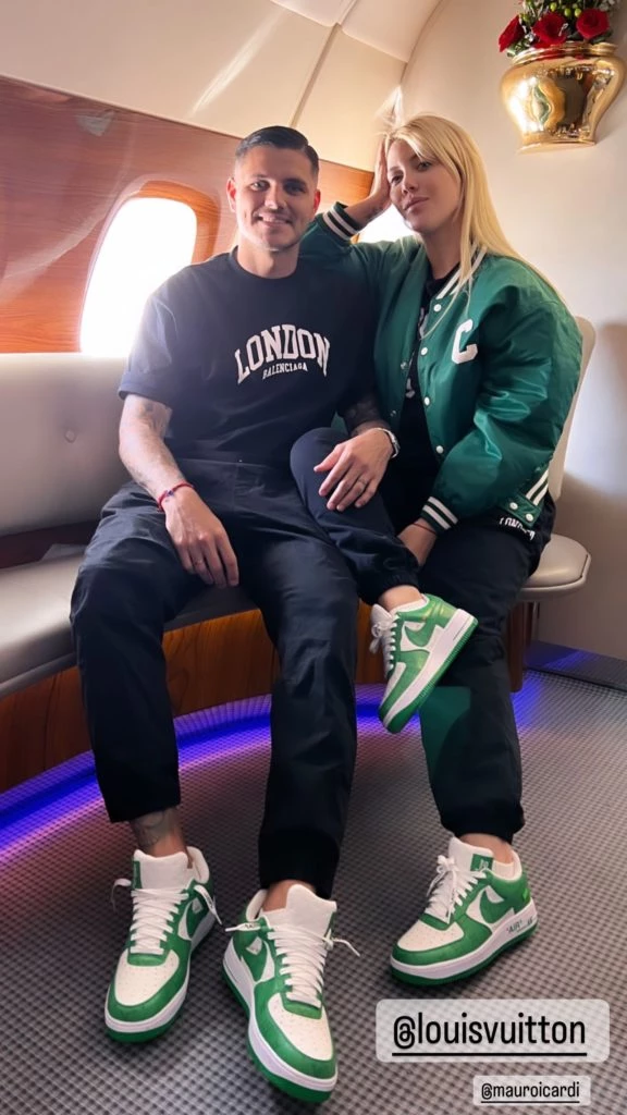 Wanda y Mauro Icardi lucieron las Nike Air Force 1 by Virgil Abloh