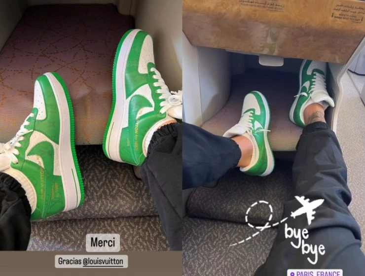 Los posteos de Wanda y Mauro mostrando las exclusivas zapatillas