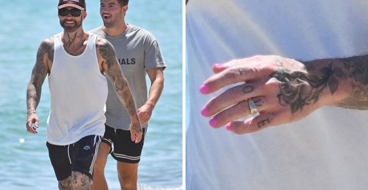 Adam Levine luce su manicura en fucsia, el tono favorito de la próxima