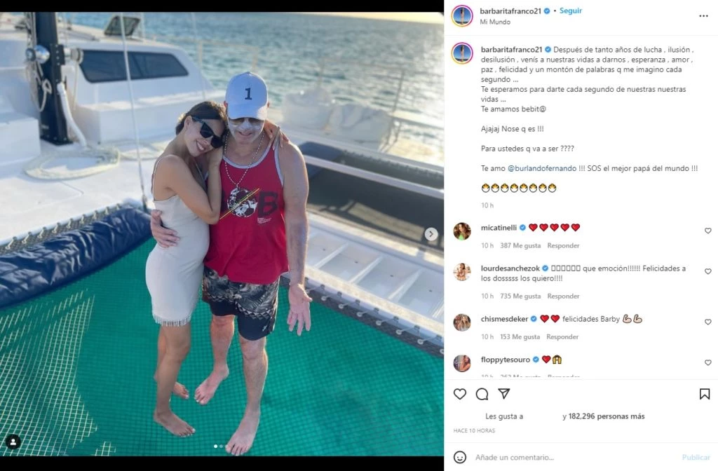El posteo de Barby Franco sobre su embarazo