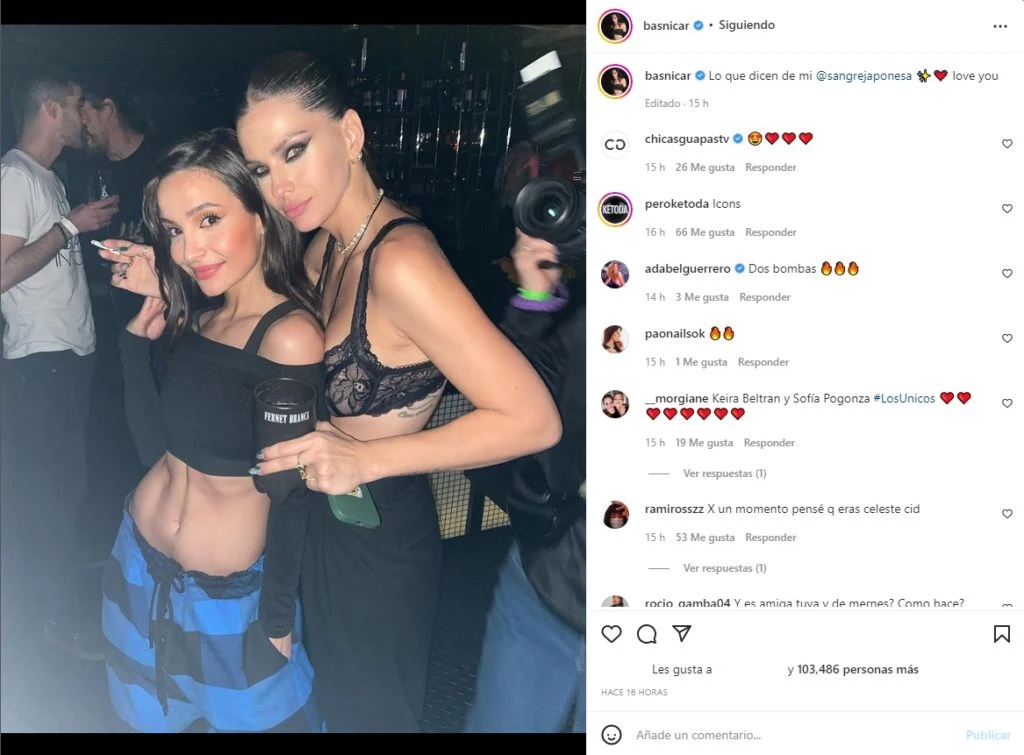 Brenda Asnicar mostró una foto cómplice con la China Suárez