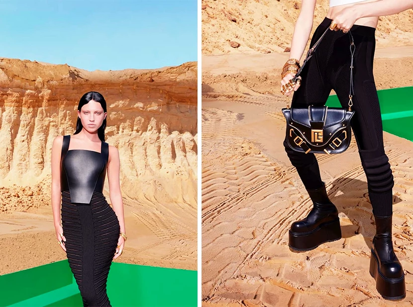 campaña balmain con Lila Moss