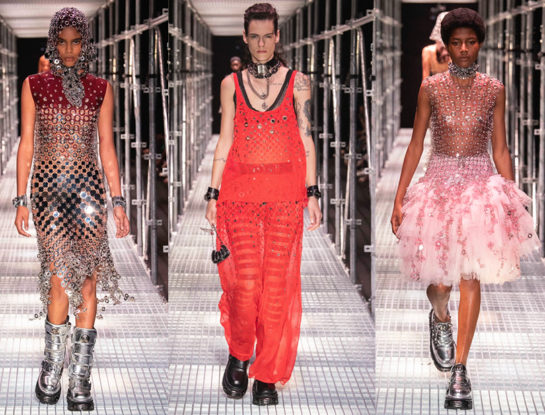 El estilo grunge se sube a la pasarela de Paco Rabanne y muestra una nueva silueta más vanguardista