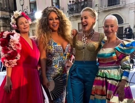 De Sharon Stone a Drew Barrymore: increíbles looks de las famosas de Hollywood en el desfile de Dolce & Gabbana Alta Moda en Sicilia