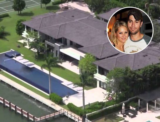 Así es la mansión de Enrique Iglesias y Anna Kournikova ubicada en la zona más exclusiva de Miami