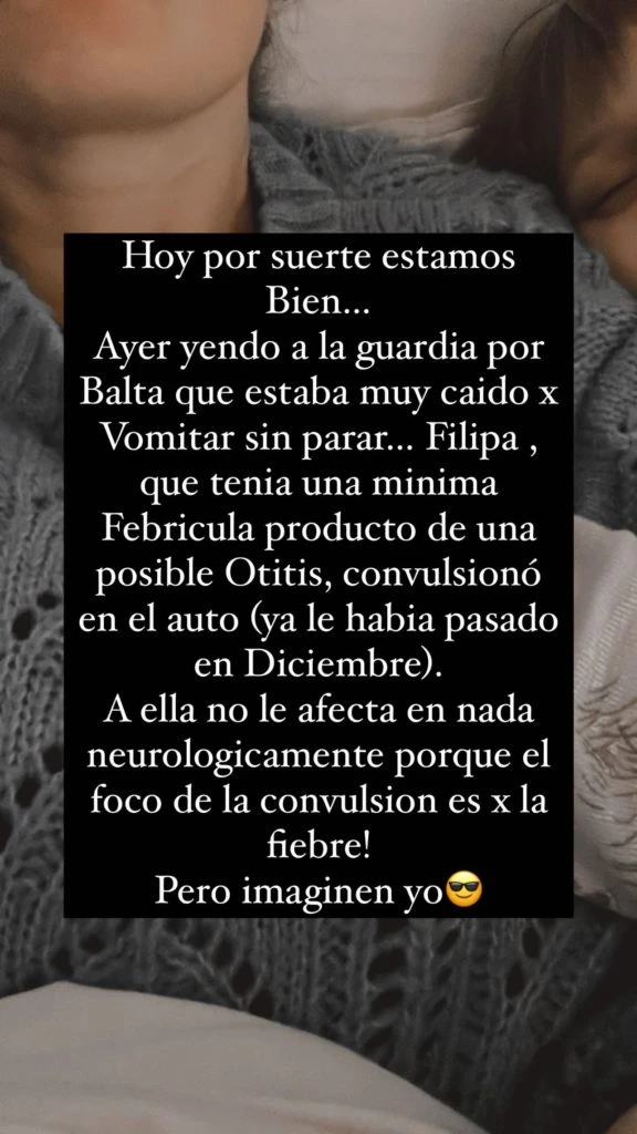 El susto que Paula Chaves se llevó con su hija Filipa