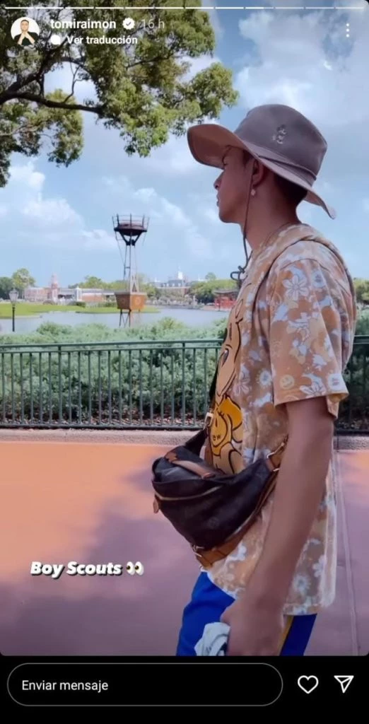 Rusherking en Disney junto a la China Suárez y los hijos de su novia.