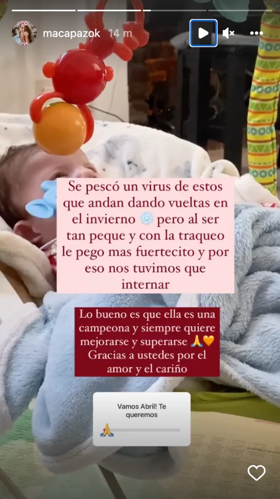 historia de macarena paz sobre su hija abril