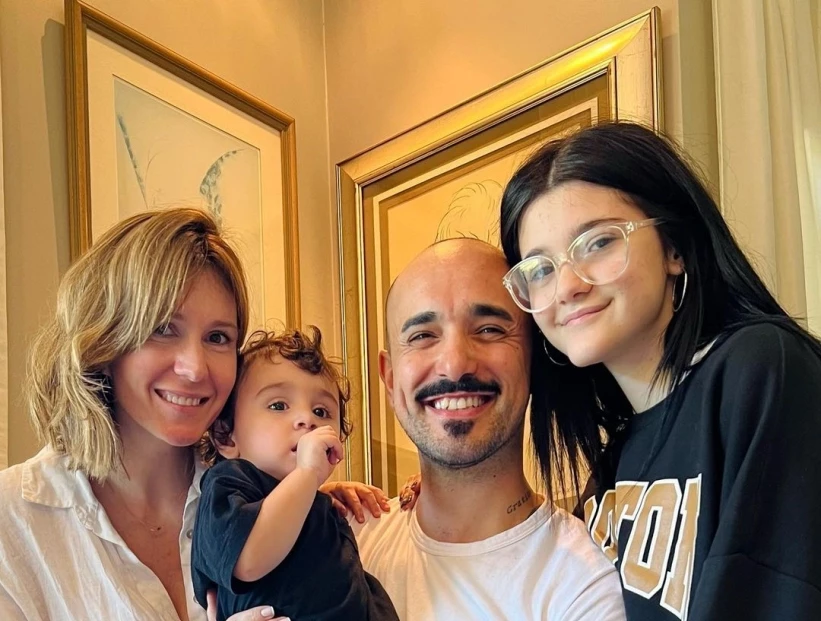 Abel Pintos y su familia