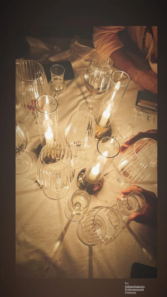 La cena del Cholo Simeone, Valeria Mazza, Alejandro Gravier y Carla Pereyra