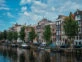 Así es el canal de Singel en Países Bajos. 