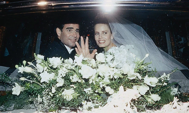 cecilia Bolocco y su primer marido.