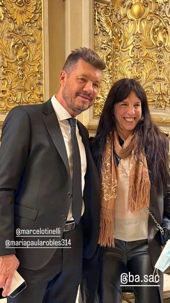 Tinelli y Paula Robles en la Semana de la Alta Costura.