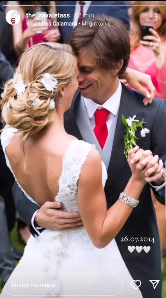 La imagen con la que Clemente Zavaleta e Isabelle Strom recordaron su casamiento
