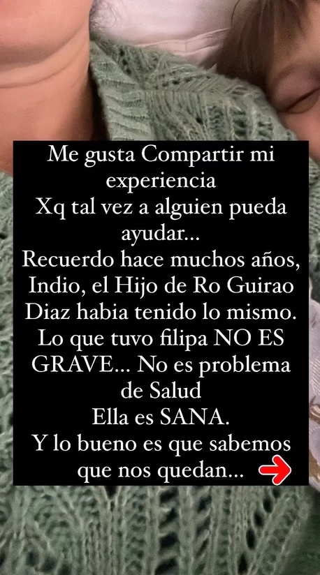 La modelo destacó que su hija Filipa Alfonso está sana