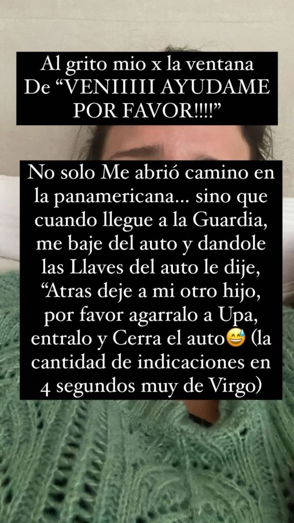 El relato de Paula Chaves sobre la ayuda que le dio el motoquero