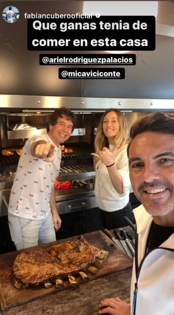 Palacios, Viciconte y Cubero en la parrilla. 