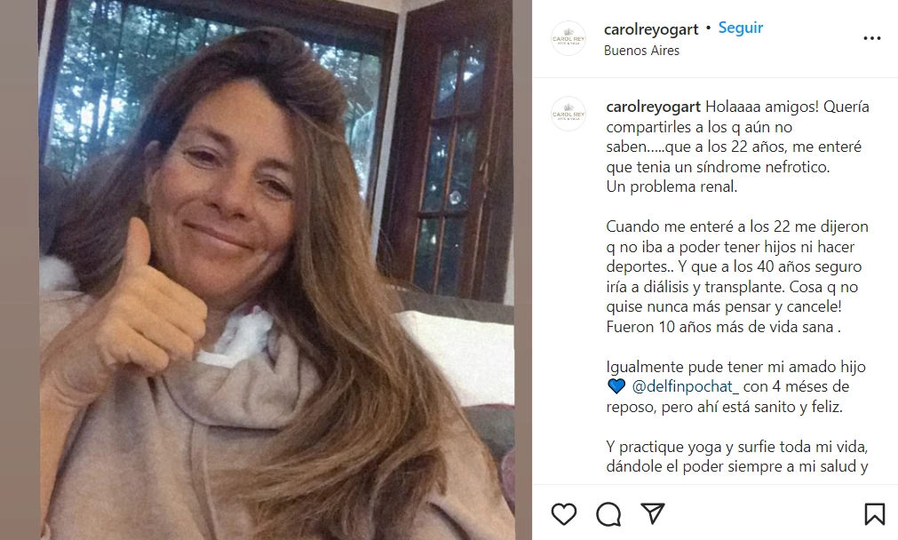 El posteo de Carol Rey, la hermana de Sonsoles Rey