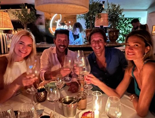 Salida de amigos: Valeria Mazza, Alejandro Gravier, Diego Simeone y Carla Pereyra juntos en Europa
