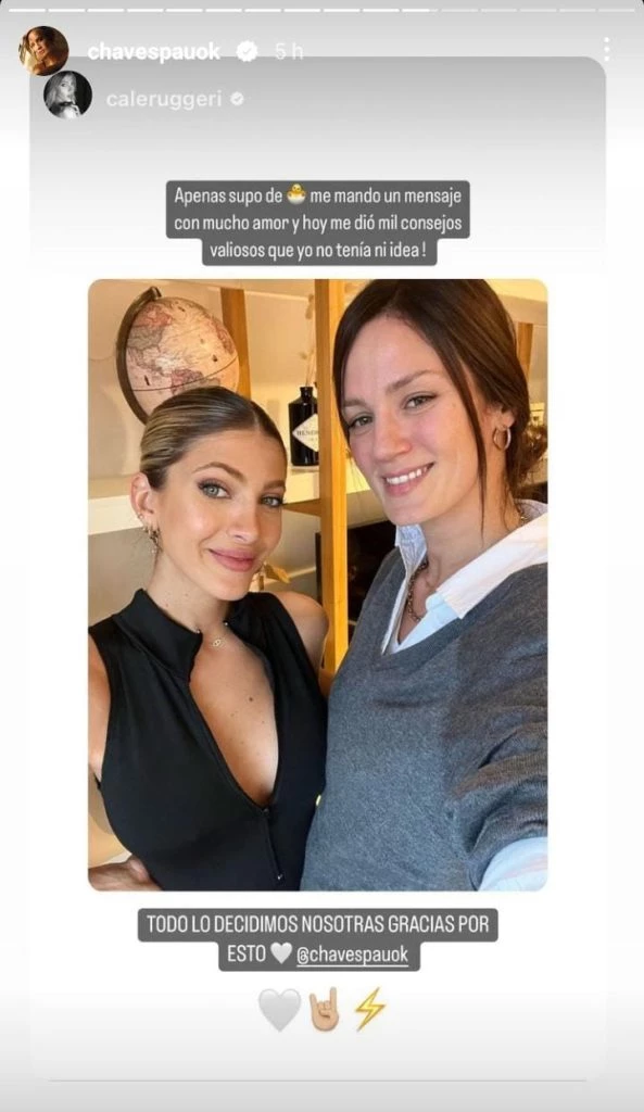 Cande Ruggeri junto a Paula Chaves